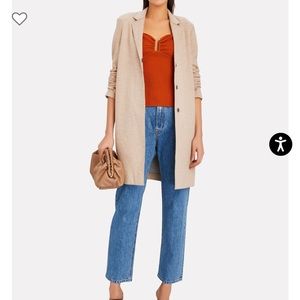 HARRIS WHARF LONDON
Cocoon Pressed Herringbone Wool Coat